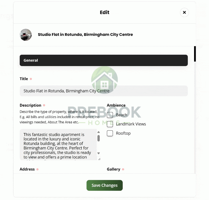 Welcome Landlords 14 Edit Property listing
